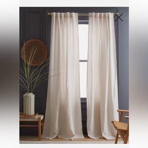 Quince Textured Linen curtain panel set of 2